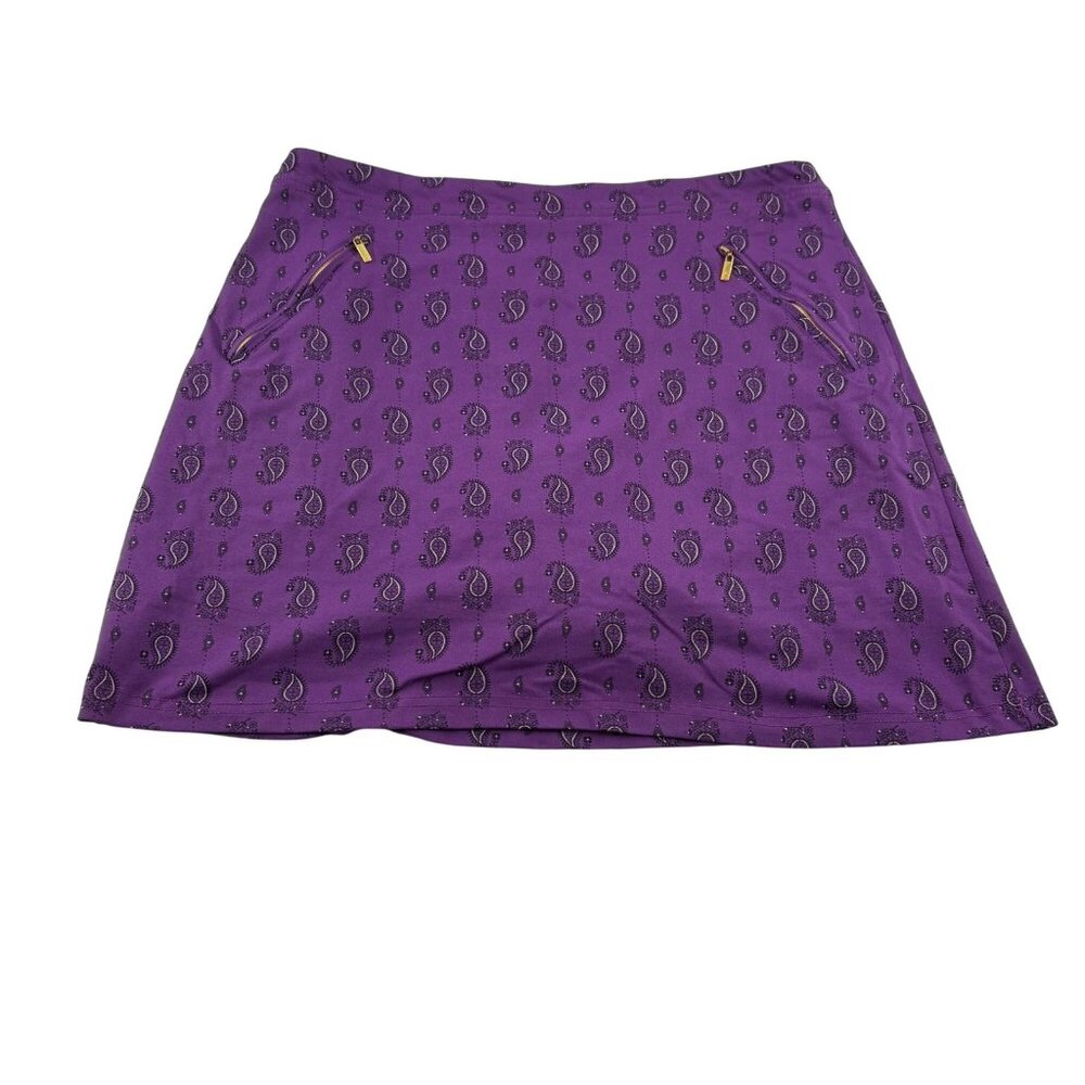 Clover By‎ Bobby Jones Womens Purple Paisley Performance Skort S